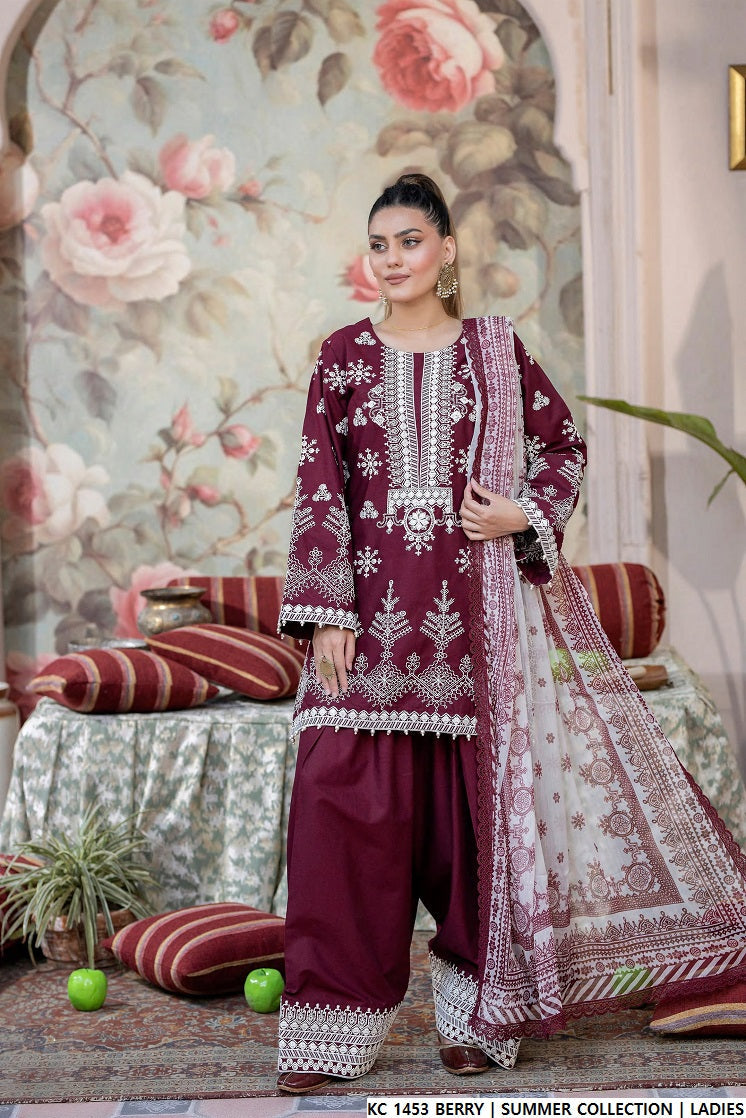 KC 1453 BERRY | FARSHI SHALWAR