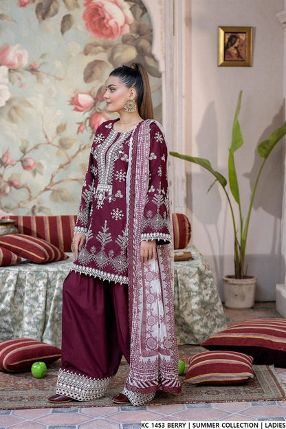 KC 1453 BERRY | FARSHI SHALWAR