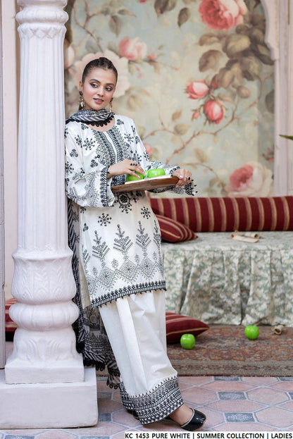 KC 1453 PURE WHITE | FARSHI SHALWAR
