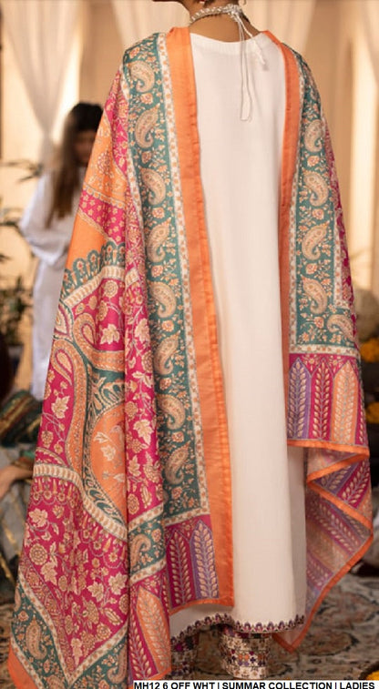 MH12 6 Pakistani women's cotton casual outfit back view