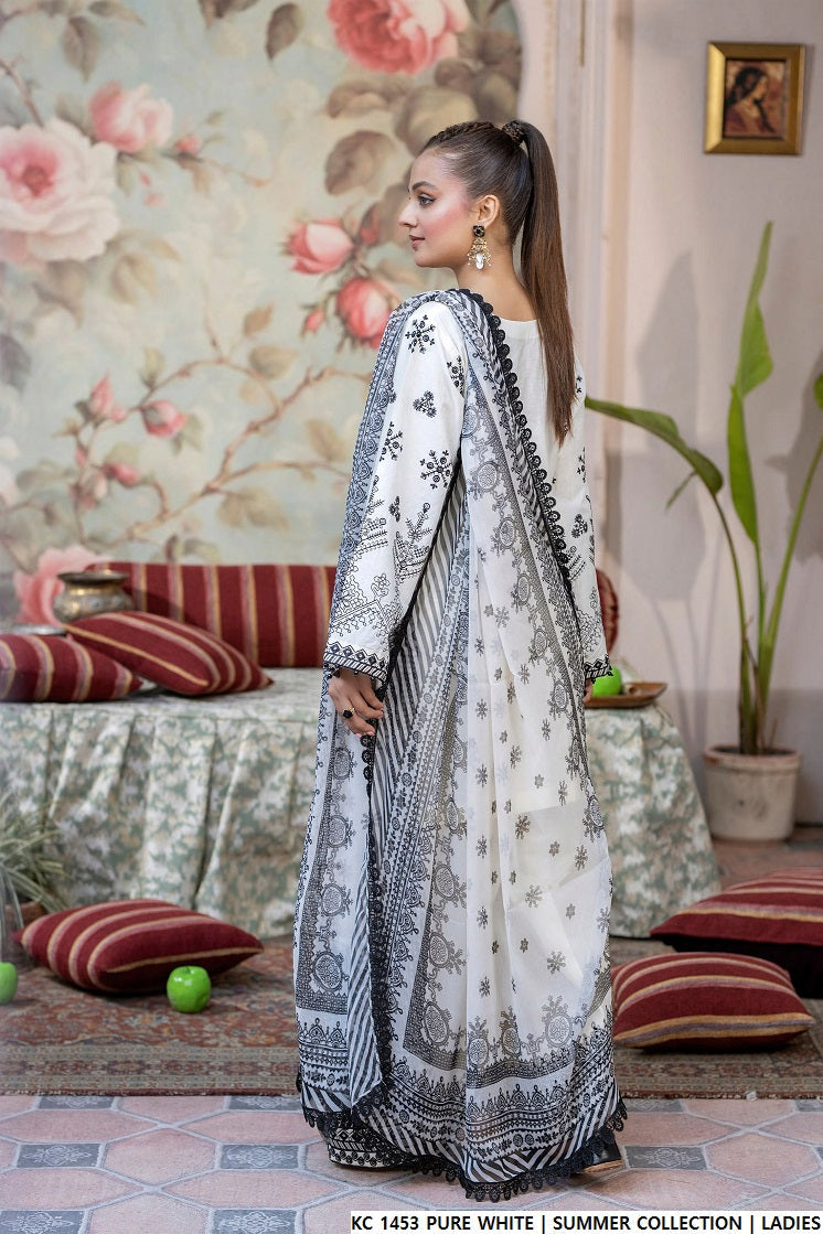 KC 1453 PURE WHITE | FARSHI SHALWAR