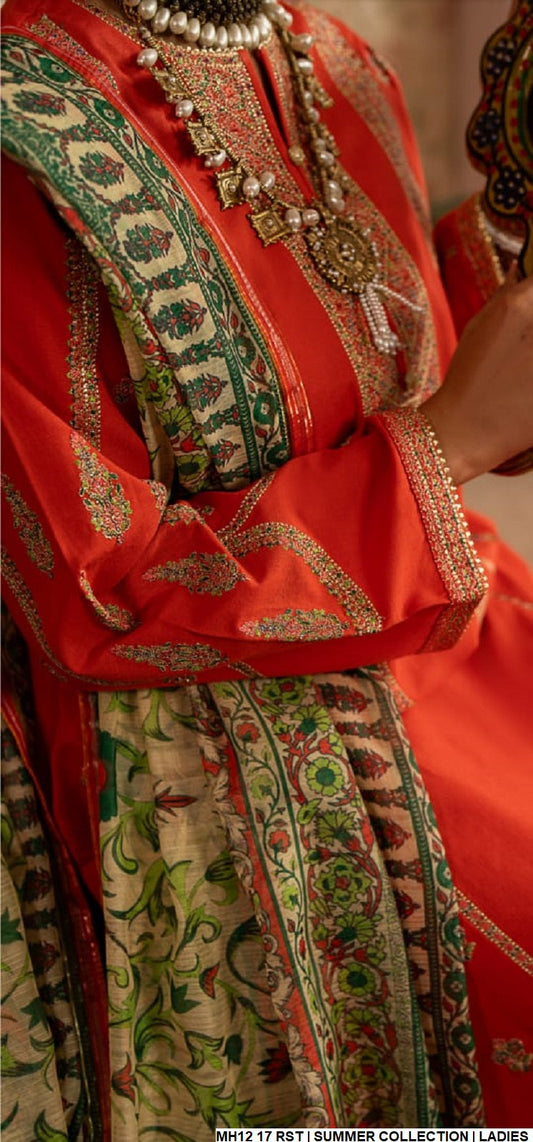 MH12 17 cotton Pakistani women's casual straight shirt side view