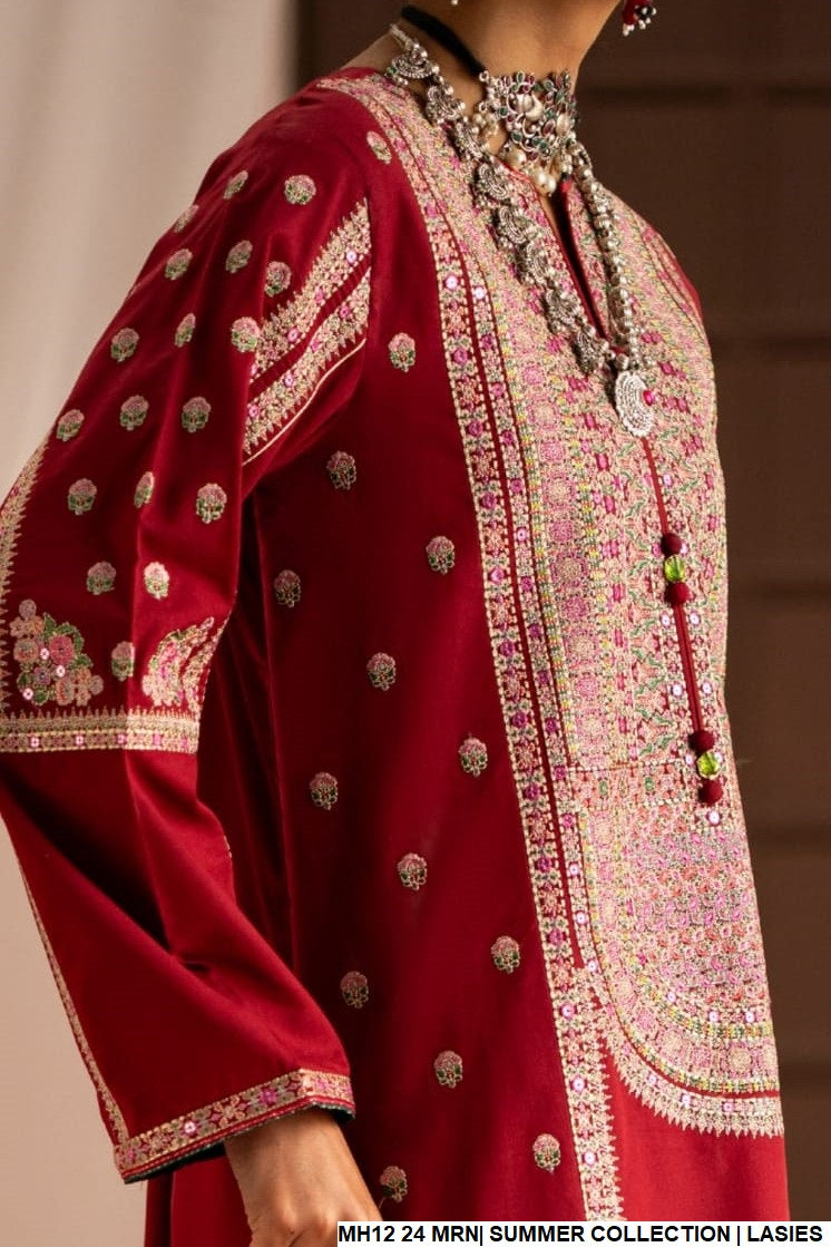 MH12 24 cotton Pakistani women's casual straight shirt side view