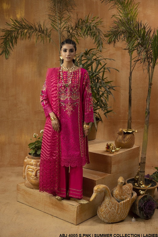 ABJ 4005 cotton Pakistani women's straight shirt with plazo back view