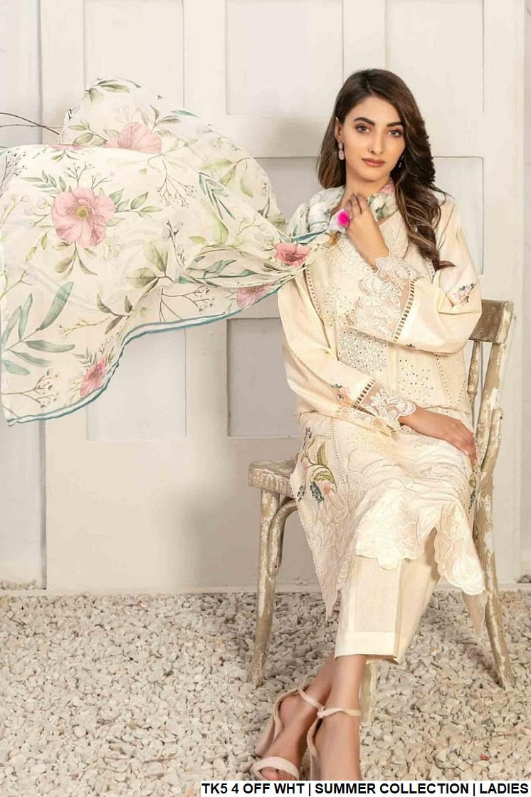 TK5 4 cotton Pakistani women's straight shirt side view
