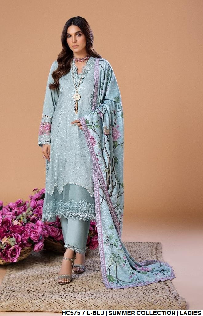 HC575 6 Pakistani women's cotton A-Line shirt back view