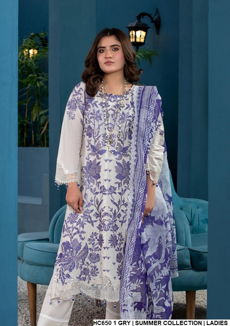 HC650 1 cotton Pakistani women's casual straight shirt back view