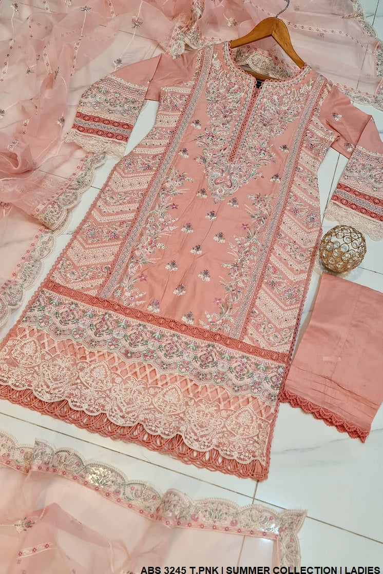 ABS 3245 Pakistani women's cotton straight shirt full view