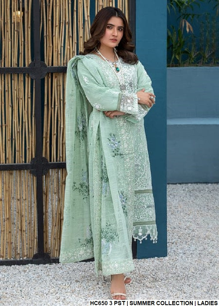 HC650 3 cotton Pakistani women's casual straight shirt back view