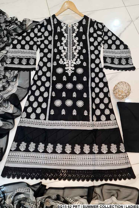 Lawn A-Line suit SG15 62 - Pakistani women's summer dress with digital printed dupatta front view