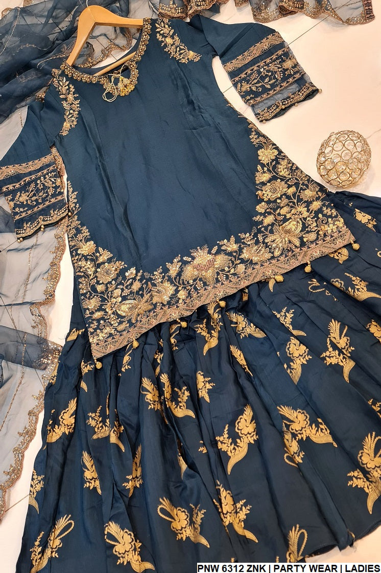 PNW 6312 Chiffon Ready to Wear 3 Piece Suit
