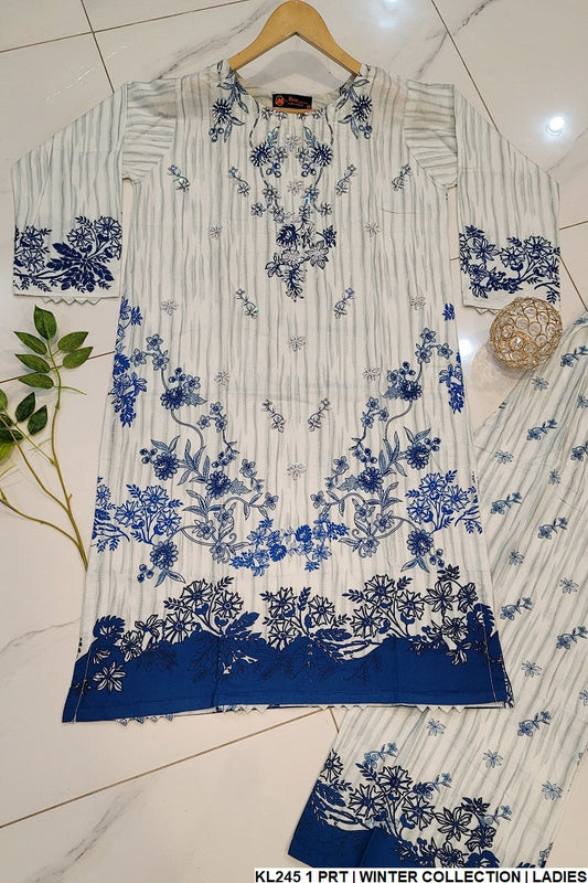 Cotrise straight shirt plazo KL245 1 - Pakistani women's casual outfit with dupatta front view