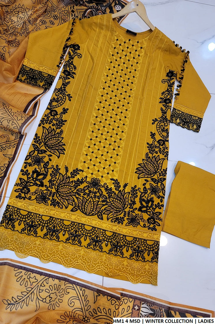 ABH1 4 winter cotton Pakistani women's straight shirt back view