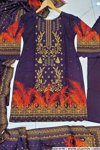 Casual Pakistani printed dress SG20 44 - lightweight elegant print women's everyday outfit