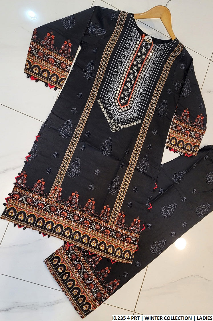 KL235 4 Cotrise Pakistani women's straight shirt side view