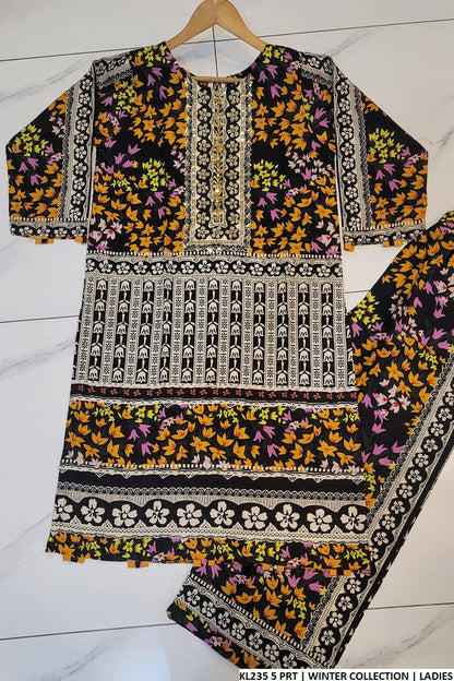 Cotrise straight shirt KL235 5 - Pakistani women's casual outfit with dupatta front view
