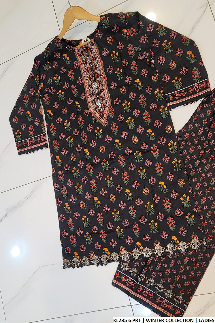 KL235 6 PRT Pakistani women's cotrise straight shirt back view