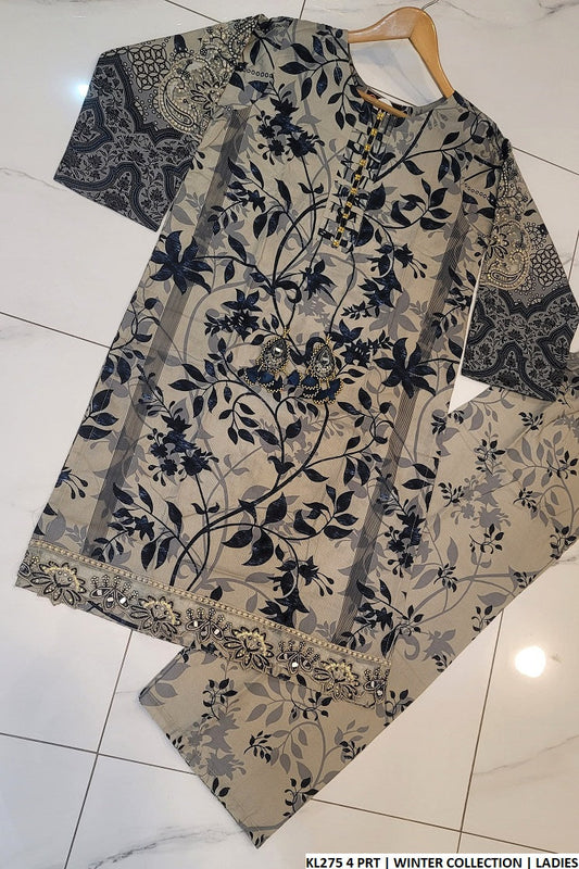 KL275 4 Cotrise Pakistani women's straight shirt side view