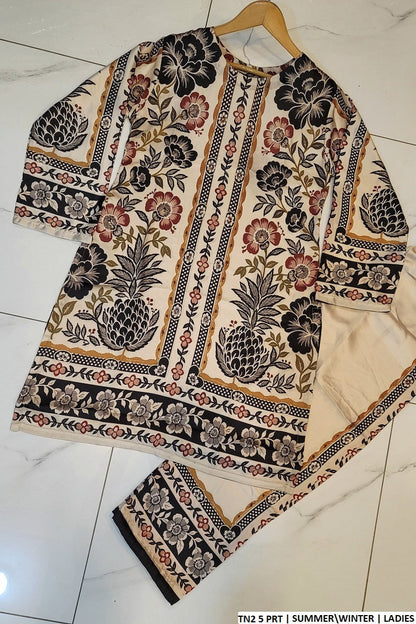 TN2 5 silk Pakistani women's straight shirt side view