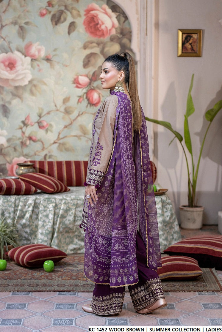 KC 1452 WOOD BROWN | FARSHI SHALWAR