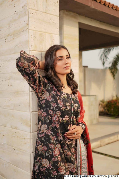 Pakistani women's lawn A-Line printed casual shirt side view