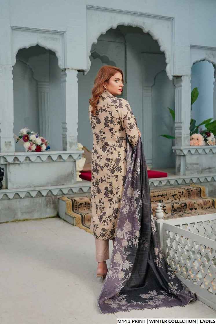 Pakistani women's lawn A-Line printed casual shirt side view