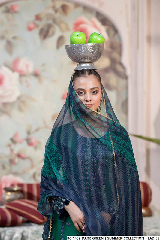 KC 1452 DARK GREEN | FARSHI SHALWAR