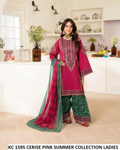 Karma Flora 1595 Cerise Pink