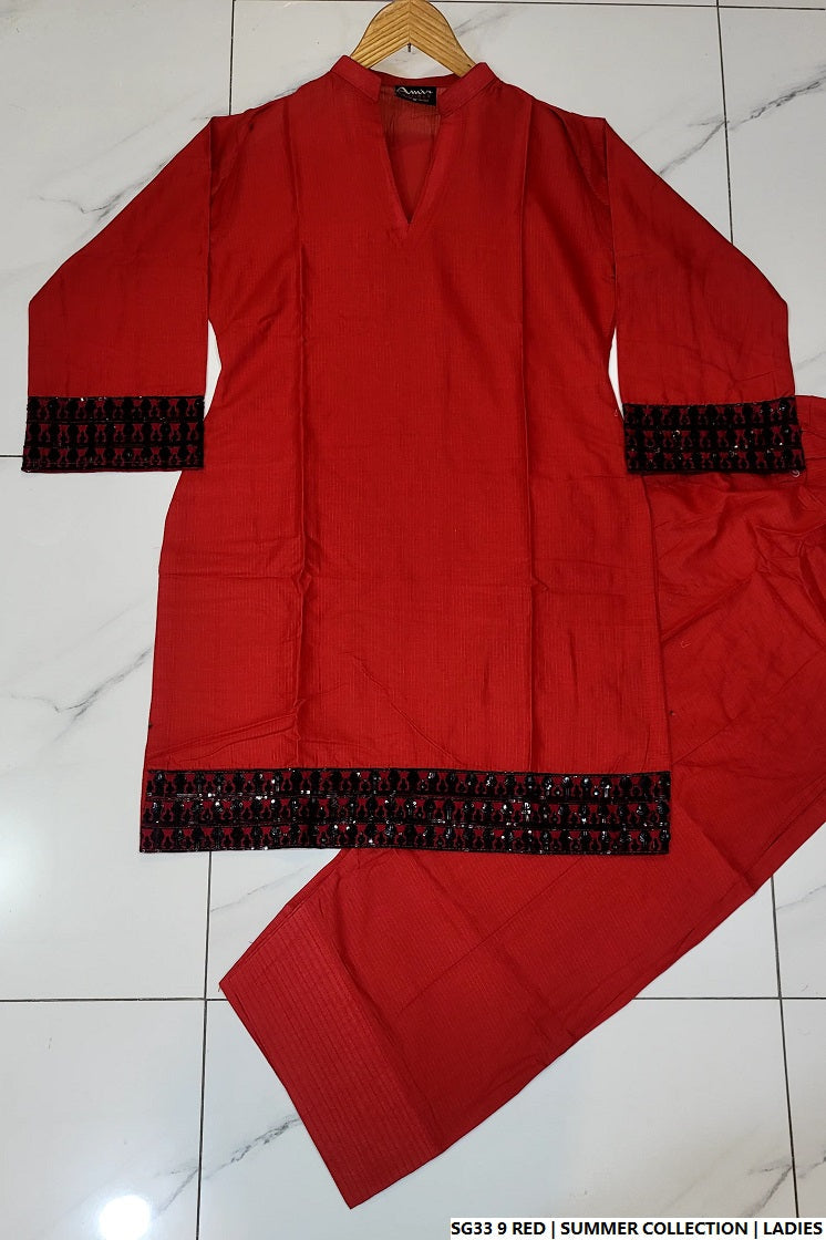 SG33 9 RED | FARSHI SHALWAR