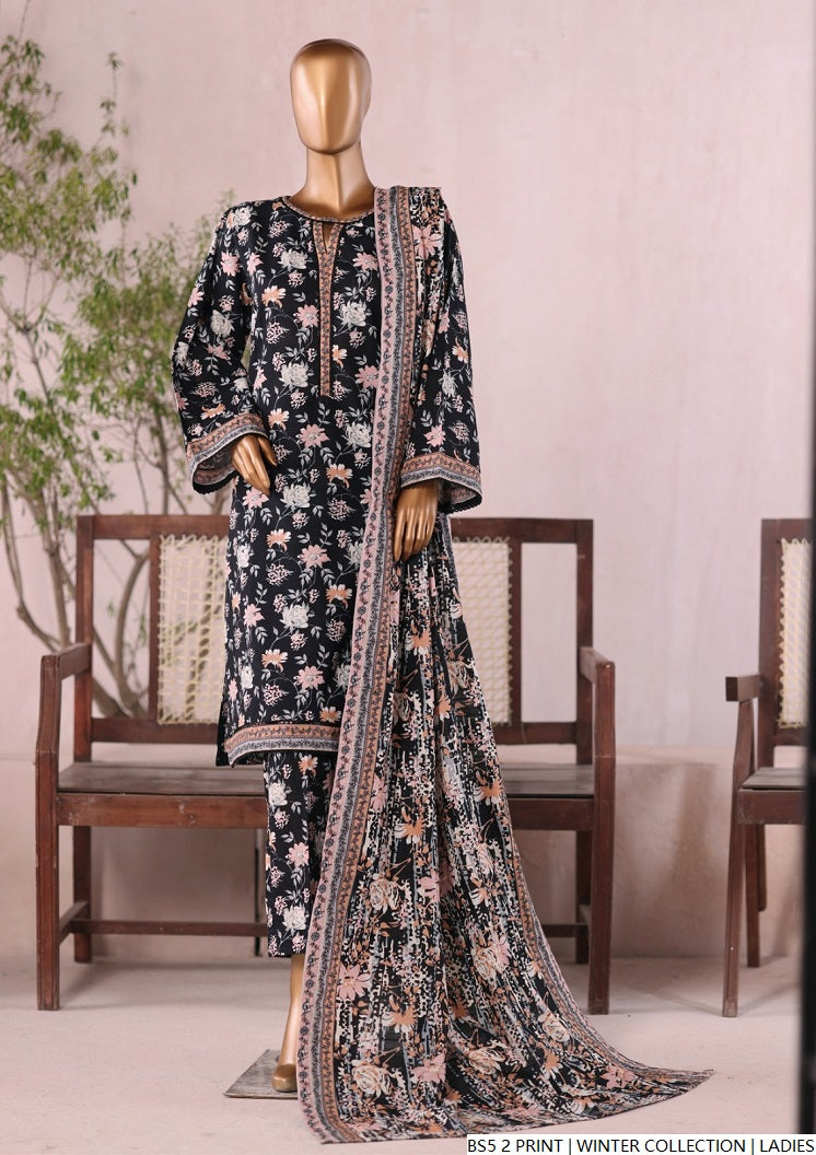 Pakistani women's lawn A-Line printed casual outfit detail view