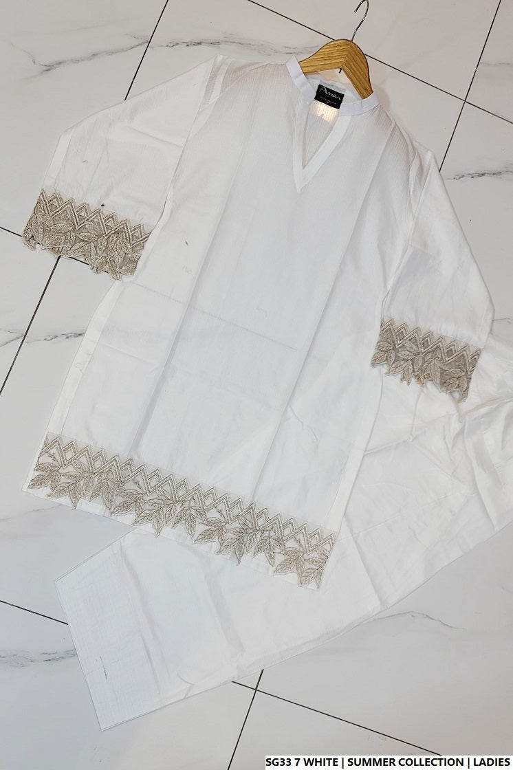SG33 7 WHITE | FARSHI SHALWAR