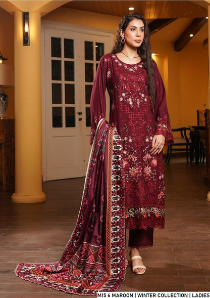 Maroon lawn Pakistani women's A-Line casual shirt side view