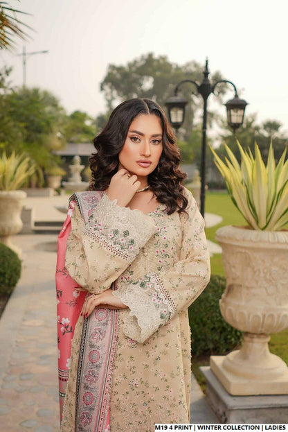 Pakistani women's lawn A-Line printed casual shirt side view