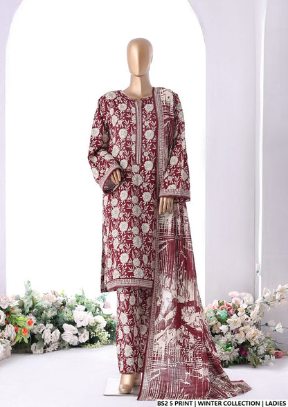 Pakistani women's lawn A-Line printed casual outfit detail view