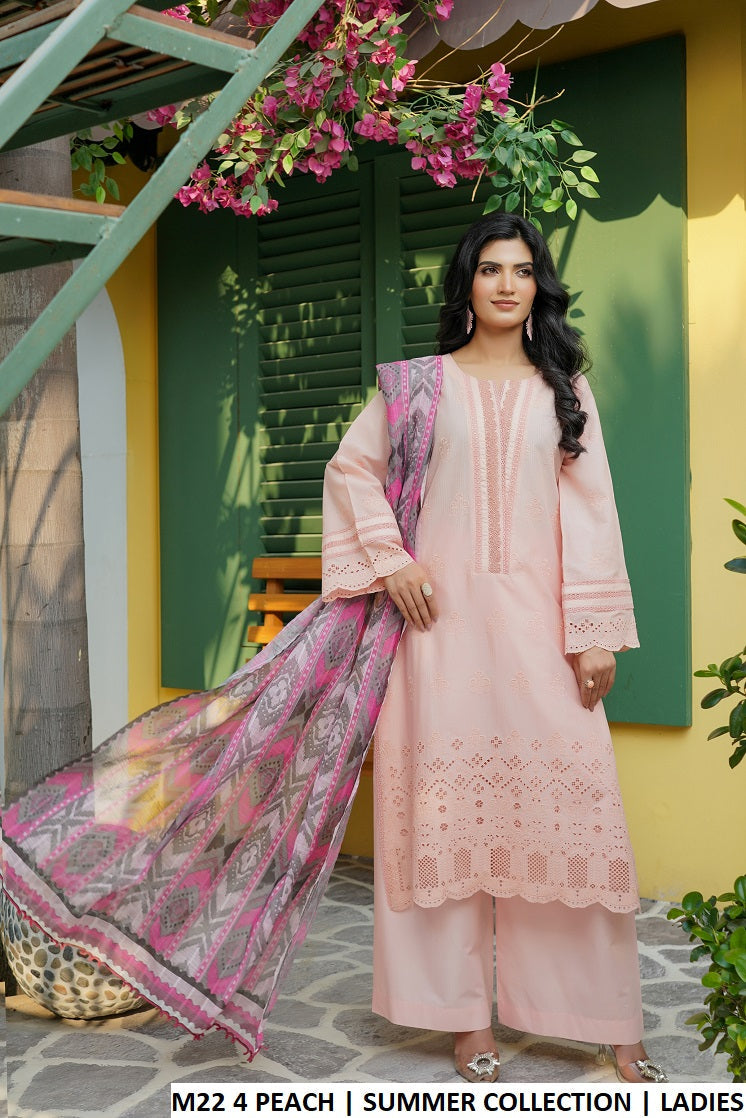 Pakistani women's cotton casual straight shirt plazo back view