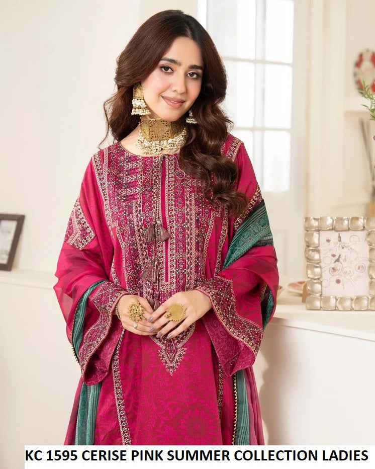 Karma Flora 1595 Cerise Pink
