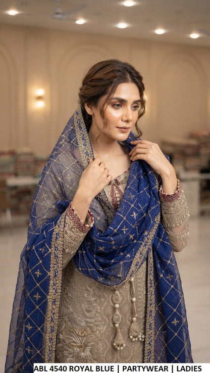 ABL 4540 ROYAL BLUE  | DOUBLE DUPATTA