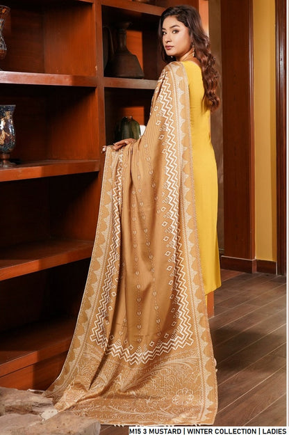 Pakistani women's mustard yellow lawn A-Line casual shirt detail view