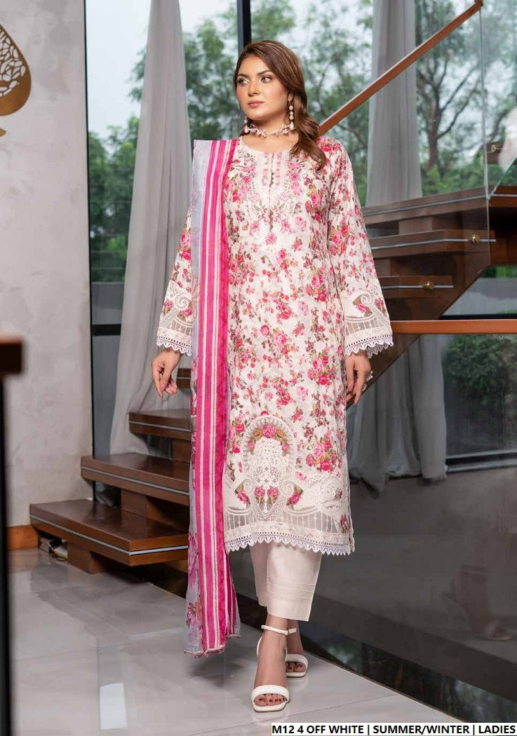 Pakistani women's lawn A-Line printed casual shirt side view