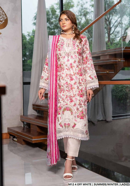 Pakistani women's lawn A-Line printed casual shirt side view