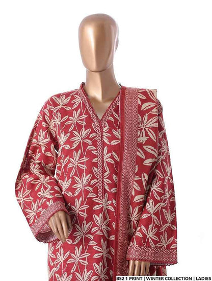Pakistani women's lawn A-Line printed casual shirt side view