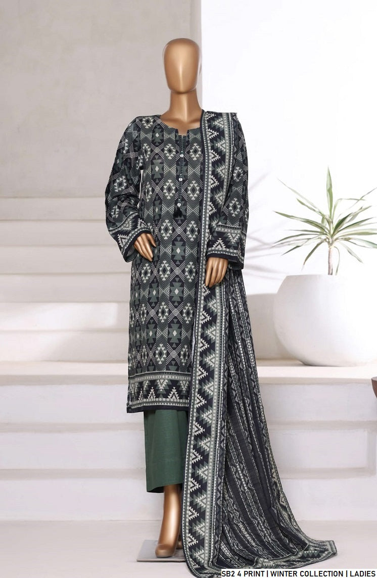 Pakistani women's lawn A-Line printed casual shirt side view