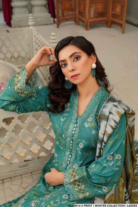 Pakistani women's lawn A-Line printed casual shirt side view