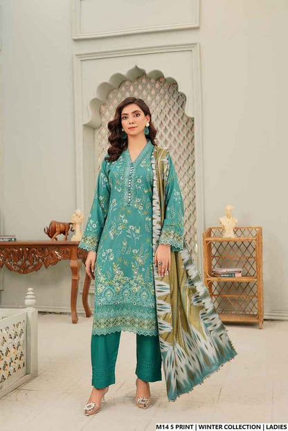 Pakistani women's lawn A-Line printed casual outfit detail view