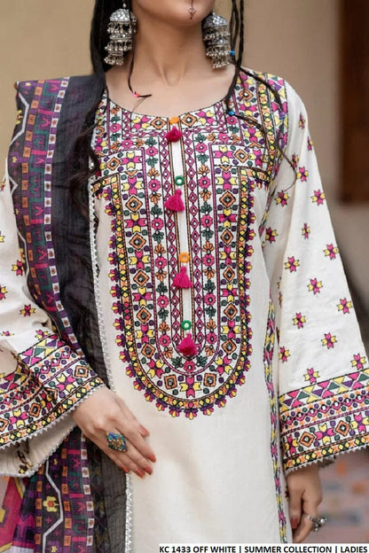KC 1433  PEARL WHITE | FARSHI SHALWAR