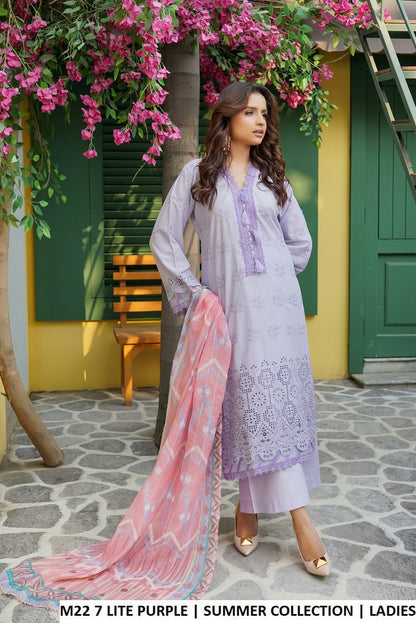 Pakistani women's cotton casual straight shirt with plazo side view