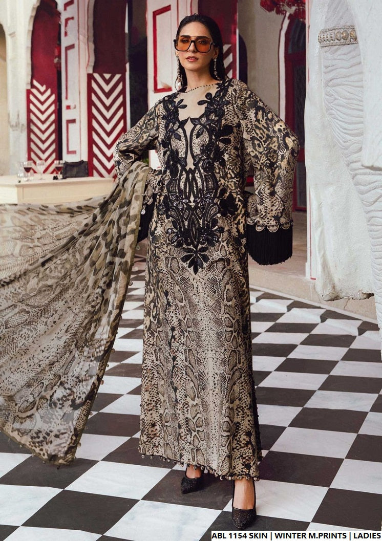 Printed lawn straight shirt - Pakistani women's casual summer outfit with lawn trouser and digital print dupatta front view