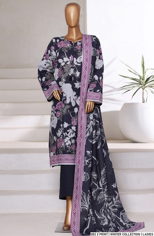 Pakistani women's lawn A-Line printed casual shirt side view