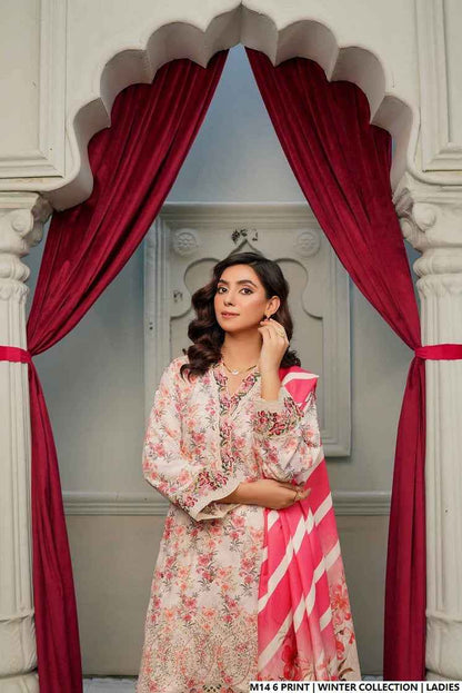 Pakistani women's lawn A-Line printed casual shirt side view