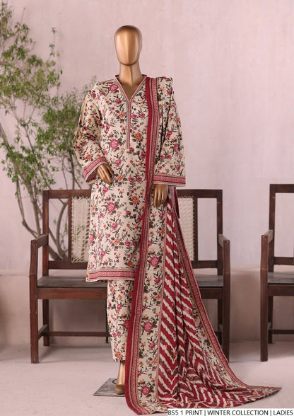 Pakistani women's lawn A-Line printed casual shirt side view